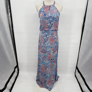 Women's Parker Black Marceline Silk Floral Maxi Lavender Purple Dress 6
